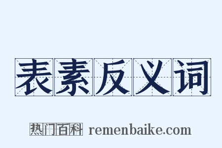 表素反义词是什么意思的图片